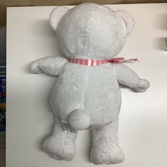I’m One White Teddy Bear With Pink Heart and Striped Neck Tie Preloved - Picture 8 of 9
